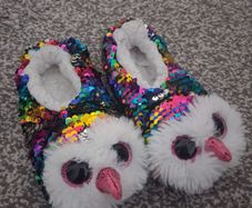 TY kids sequin slippers