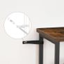 Narrow Side Table with Charging Station, 3-Tier End Table for Small Spaces, Sofa Table with Storage Shelf, for Living Room, Foyer, Bedroom, Office, Rustic Brown and Black Image 7