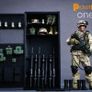 1/12 scale metal weapons locker diorama accessory Pctoys mezco Image 5