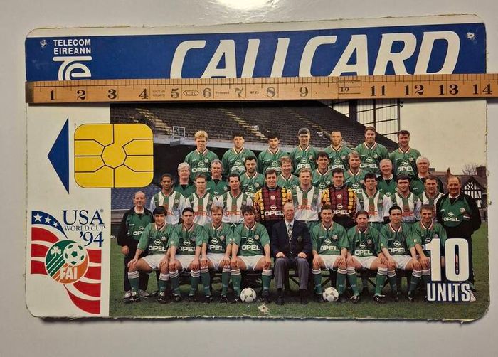 Irish Telecom Eireann Callcard Cardboard Advertising For Irish Soccer Team Usa World Cup 94 10units 14" X 9 " ,, 36cm X 23cm