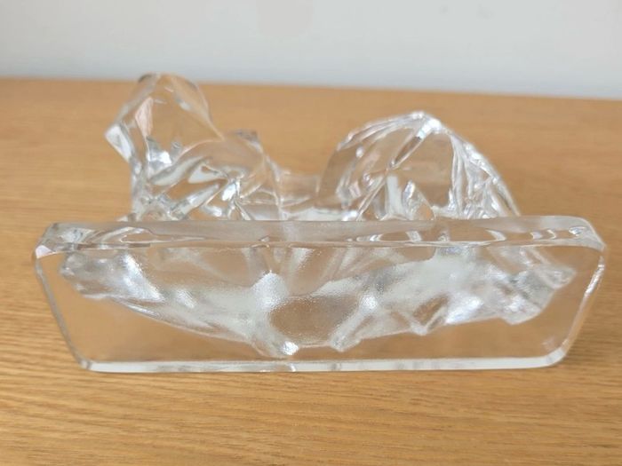 Rare 1925 Georges Chevalier Baccarat Crystal glass  Art Deco Tiger Figurine
