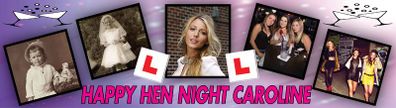 Personalised Hen Party Banner Poster with photos