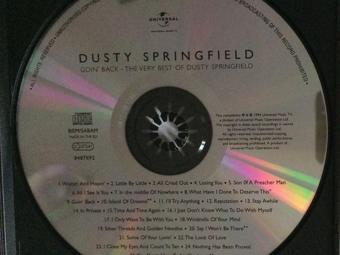 Dusty Springfield [1994] Goin' Back (The Very Best Of 1962 - 1994) (CD Album)