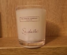 White Company Seychelles scented candle 75g