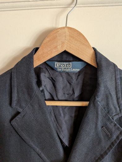 Polo Ralph Lauren Navy Linen Blazer Size 42R