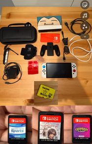Nintendo Switch OLED + SD card 256gb + Accesories + 3 games
