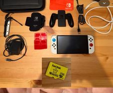 Nintendo Switch OLED + SD card 256gb + Accesories + 3 games