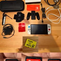 Nintendo Switch OLED + SD card 256gb + Accesories + 3 games