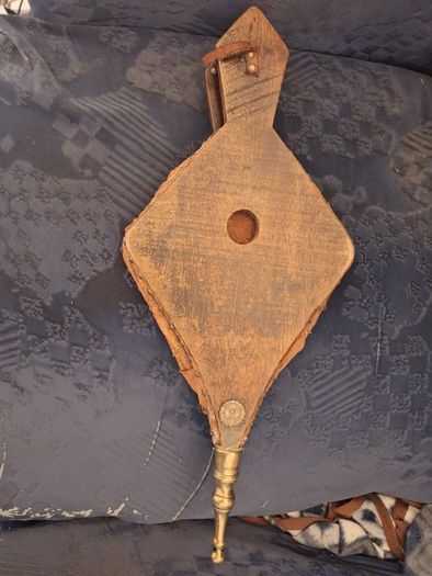 Vintage bellows featuring a brass front