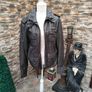 Men's Vintage Style Superdry leather jacket  Size L Image 2