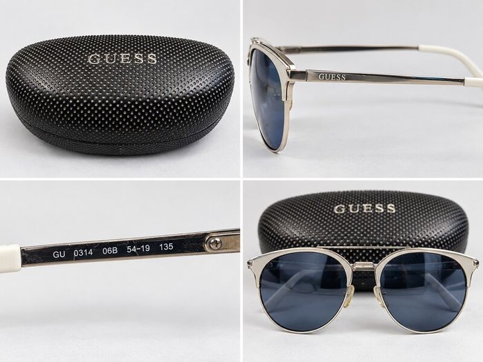 Guess GU 0314 Silver Sunglasses with Case