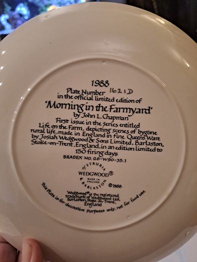 Wedgwood Morning in the Farmyard