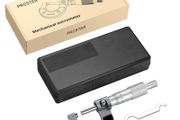 Outside Micrometer 0-25mm(0.01mm Graduations) Metric External Caliper with Zero Wrench and Packing Box High Outside Metric Micrometer Precision Machinist Tool