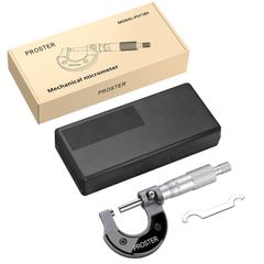 Outside Micrometer 0-25mm(0.01mm Graduations) Metric External Caliper with Zero Wrench and Packing Box High Outside Metric Micrometer Precision Machinist Tool