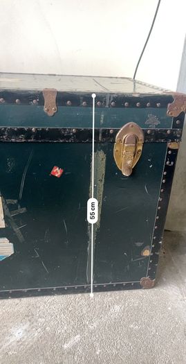 Vintage Holland America Line Steamer Trunk 1960s - 98cm