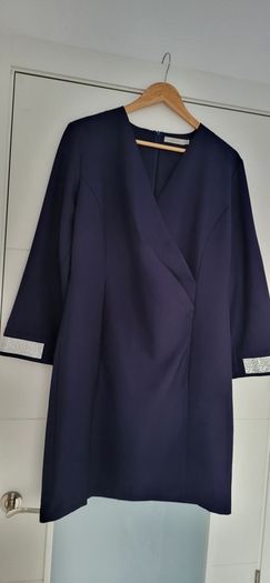 ANANY Navy Jewelled Cuff Dress Sz 2XL (Fit 16UK-18 UK) - Bnwot Rrp 89.99