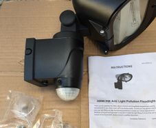 Flood light & Two nice stainless steel outdoor wall lights