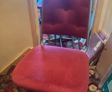4 red retro chairs from the 80's