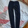 Navy  Asymmetrical Waist Ruched Bum Seam Leggings, size 10 Image 5