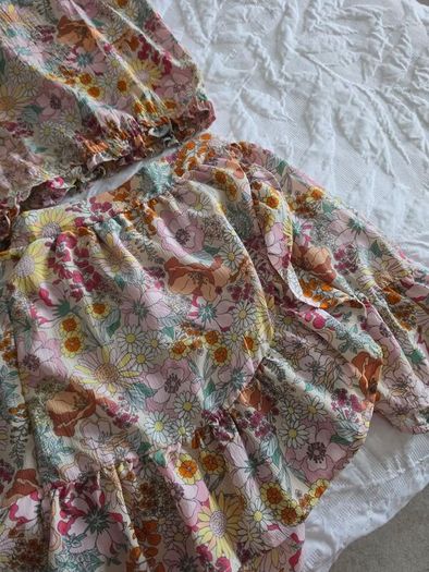 HM girls flower co ord set 10-11