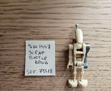 lego sw1447 scrap battle droid, set star wars 75418