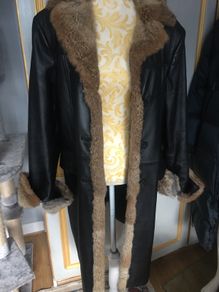 leather coat,good condition, size L