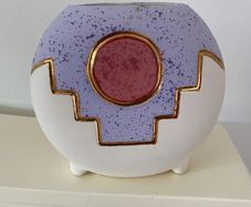 Kopa Pottery Native American Vase 22K Gold 12cm high
