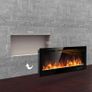 NEW SALE | Electric Fireplace Touch Screen Glass Panel Colorful Flame Insert Wall Mounted Heater Remote Control Image 5