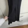 womens dress maxi , classic dress,  black tight, with a beautiful slit at the back size XS  ,black elegant Bershka , 96 % cotton Image 10