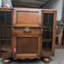 Vintage Oak Bureau & Cabinet Image 2