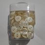 Pearly White Buttons - Approx 300 Buttons per Container Image 2