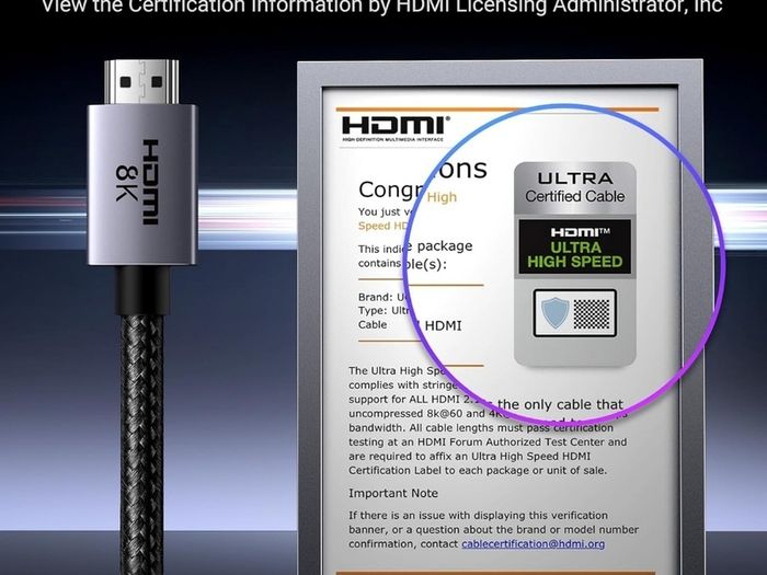 HDMI 2.1 Cable Certified 10K 8K 4K 1440P@240/165/120Hz eARC HDR Dolby Vision Atmos HDCP 2.3 48Gbps Ultra High Speed Compatible with PS5 Xbox Series X/S Laptop TV Soundbar Game Monitor PC(1M)
