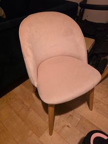 velvet chair pink chair