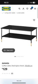 Coffe Table -Black Glass