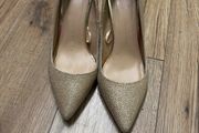 High heels gold sparkling size 6