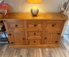 Corona Pine Two Door Five Drawer Sideboard