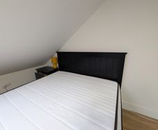 Bed with mattress