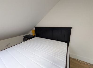 Bed with mattress