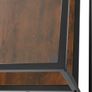 Console Table with Glass Top, 100 x 41 x 80.5 cm, Table with 2 Shelves, Industrial Style, Side Table for Living Room, Hallway, Wood, Black Metal Frame Image 2