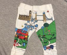 Baby white Mr men bottoms 3-6