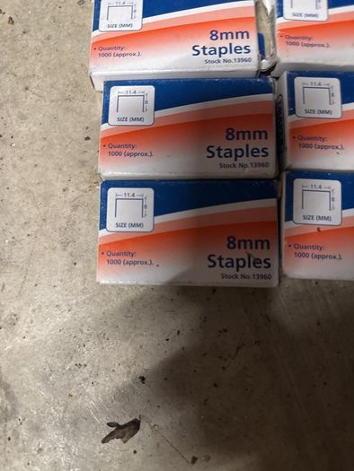 8mm staples. 15packs of 1000