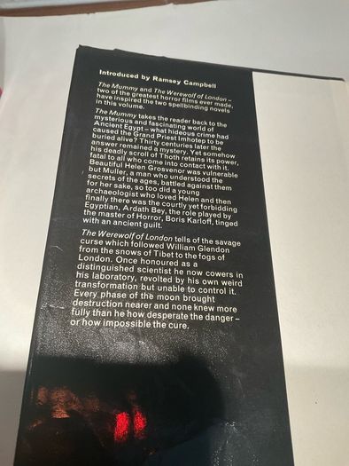 First edition hardback  The Mummy and The Werewolf of London Classic Library of Horror Omnibus Carl Dreadstone