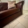 M&S 'Abbey' Brown Leather Sofa Image 6