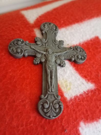 extremely old priest's crusifix cross