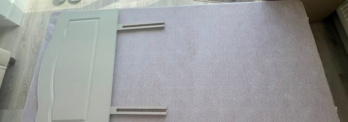 single bed and headboard