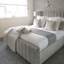 Wingback Double bed floor standing headboard, footboard and mattress Image 5