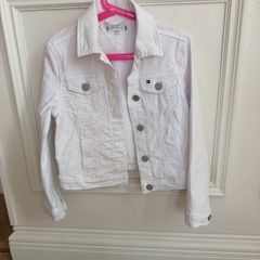 Girls White Denim Tommy Hilfiger Jacket