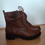 DejaVu Brown Ankle Boots - Faux Leather Image 2