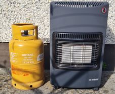 Gas heater working perfectly with nearly empty bottles