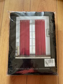 Canvas Tab Top Curtains and Ties Brand New